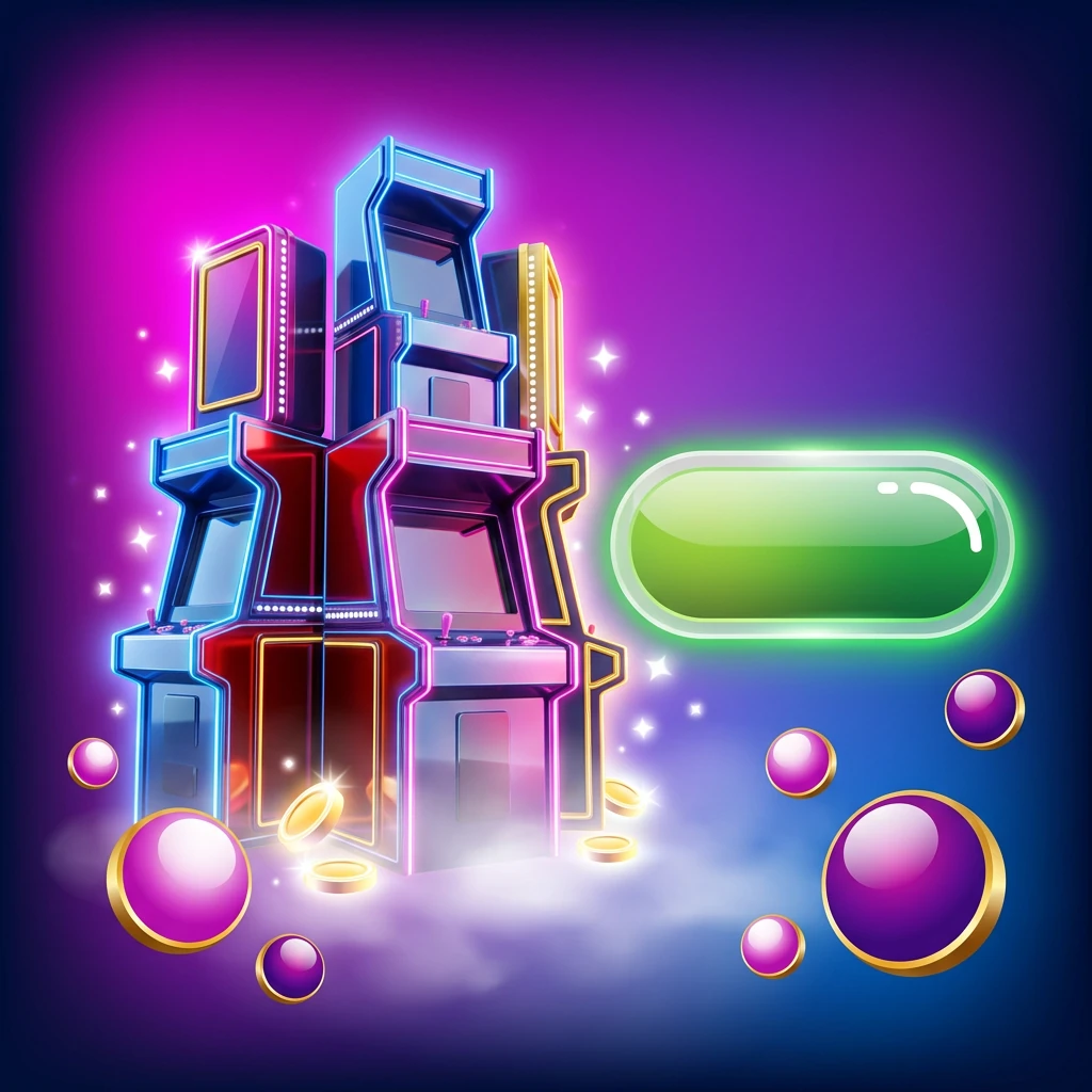 Phone showing casino-style slot app with crypto icons